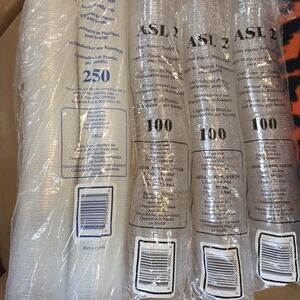 Clear Plastic Food Storage Cups – 100/250 Pack (White/Clear)